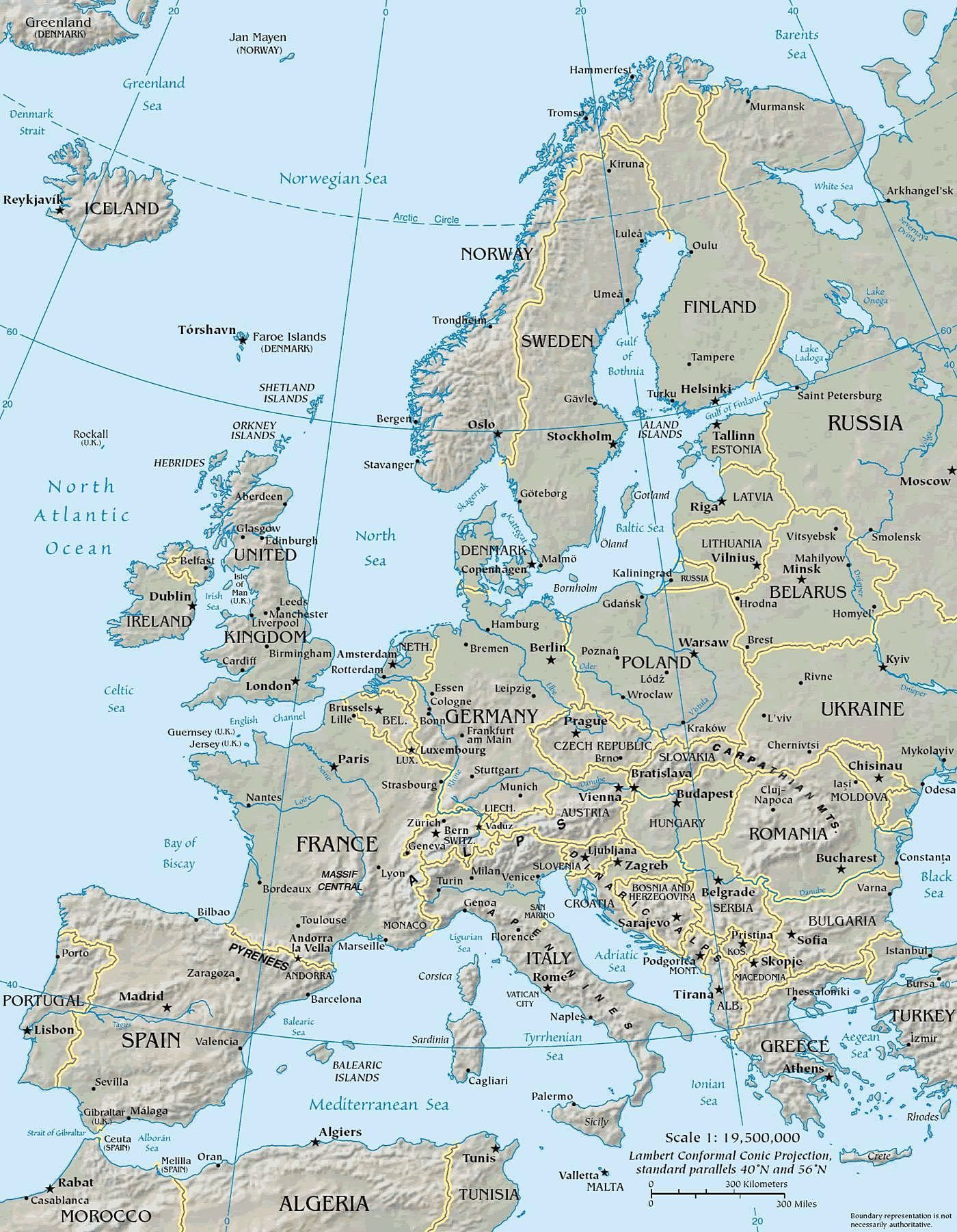Karte: die Trinacria-Express-Route von Palermo (Sizilien) über Italien und die Alpen nach Deutschland